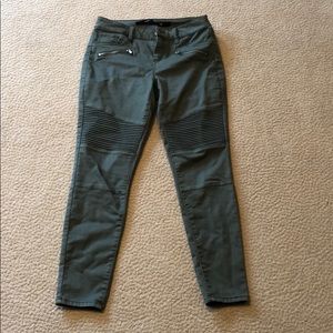 Olive green skinny jeans